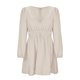thumbnail image 3 of Gibobby Vestido de punto para mujer Vestido midi de cuello en V de color sólido de otoño invierno para mujer de volantes plisado Vestido informal de estilo francés(Beige,G), 3 of 5