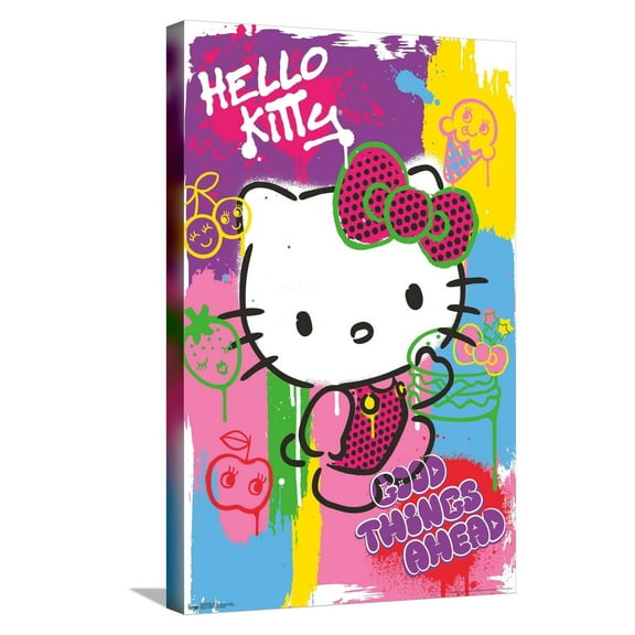 Hello Kitty: 23 Pop Art Canvas Wall Poster, 14.725" x 22.375"