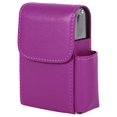 thumbnail image 1 of Fdit Étui à Cigarettes en Cuir PU avec Pochette Porte-Allume-Cigare et Distributeurs (Rouge), 1 of 8