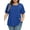 03 Navy Blue, variant on Gleelist Women's Plus Size Top Asymmetrical Knotted Neck T-Shirt Supersoft Essentials Tee Summer Short Sleeve Fashion Blouses(XL-5XL)