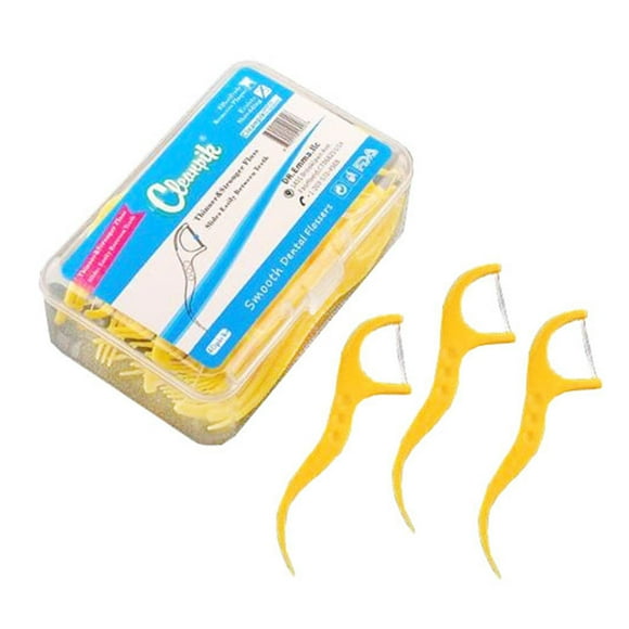 40PCS Disposable Floss with Handle Floss Picks Inter-
