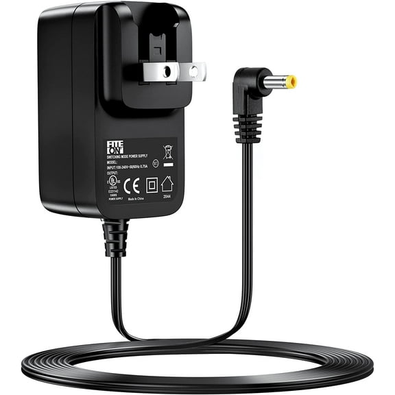 FITE ON UL Listed AC/DC Charger Power Adapter Cord Replacement for ONN ONA16AV009 10" Portable DVD Player Power Supply Cord Cable