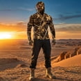 thumbnail image 5 of Men's Sun Protection Hoodie Shirt UPF 50+ Rash Guards Camo Long Sleeve SPF UV Fishing Running Swimming Outdoor Shirts, 5 of 9
