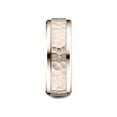 thumbnail image 3 of Benchmark� 14k Rose Gold 8mm Comfort-fit Drop Bevel Hammered Finish Design Wedding Band Ring, 3 of 7