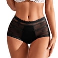 thumbnail image 1 of Gibobby Pantaletas mujer Ropa interior de mujer Encaje Bikini sin costuras Ropa interior de encaje Media espalda Bragas de(Negro,M), 1 of 5