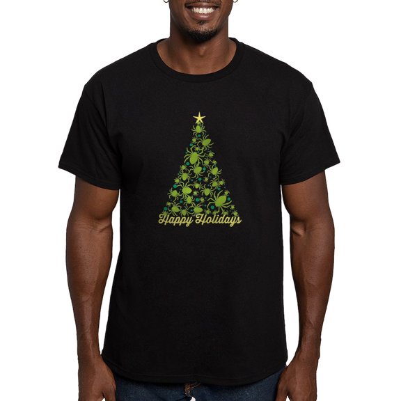 CafePress - Spider Christmas Tree T Shirt - Men's Fitted T-Shirt
