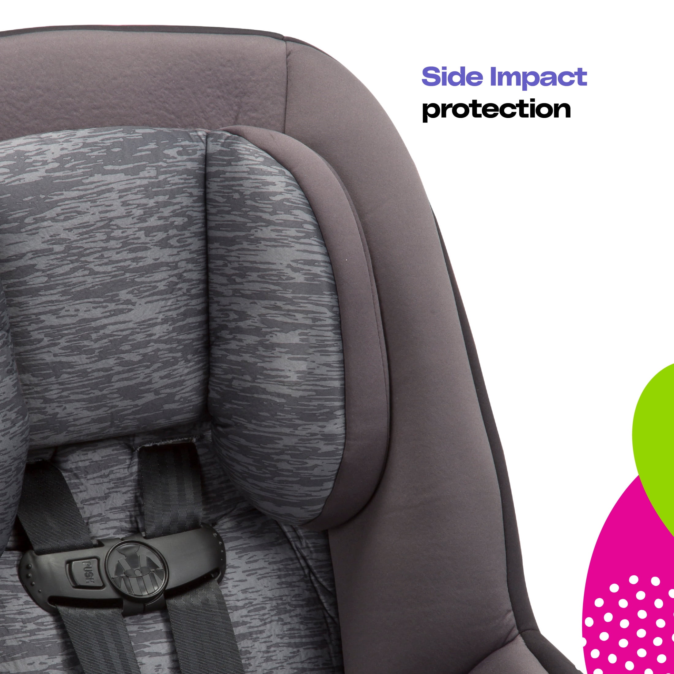 Cosco Kids MightyFit 65 DX Convertible Car Seat, Heather Onyx