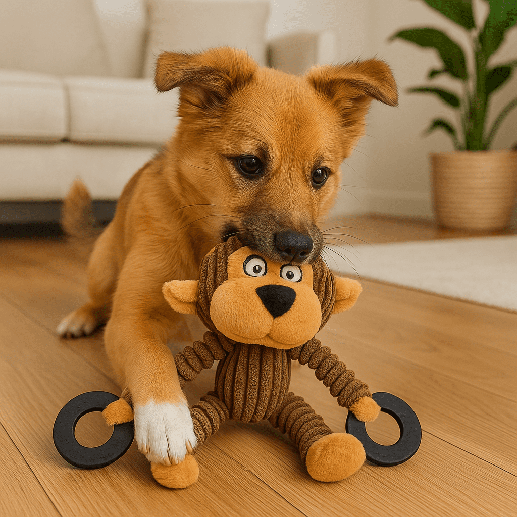 Durable Squeaky Dog Toys, Indestructible Plush Crinkle Dog Squeaky Toys, Dog Interactive Toys for Large Medium Small Dog, Gift for Dog 10 in long
