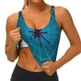thumbnail image 4 of Lsque Spider And Cobweb Printed Women'S Sports Bra, Compression, Moisture Wicking, High-Impact Sports Bra For Women,Supportive sports bra-Large, 4 of 9