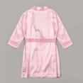 thumbnail image 4 of Hvyesh Pink Robes for Women Short Long Sleeve Stripe Nightdress Lingerie Robes Comfy Thigh Length Spa Robe Loose Sleepwear Pajamas, 4 of 8