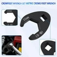 thumbnail image 4 of 19PC Crow foot Flare Nut Wrench Set 3/8 1/2in Drive Ratchet Extension Large Tool, 4 of 7