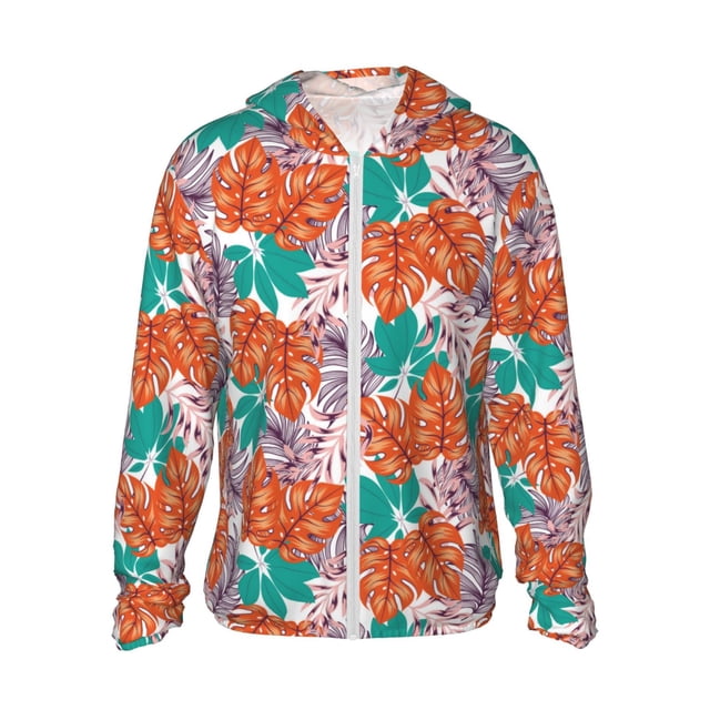 KLL Veste à Capuche Extérieure Protection Solaire UPF 50+ Style Hawaïen pour Hommes et Femmes Manches Longues Pêche Randonnée Performance-3TG