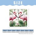 thumbnail image 2 of 16 Inch Wall Clock Battery Operated Square Clock Decorative for Office, Kitchen, Outdoor, Living Room，Palm Leaf Tropical Plant Pink Flamingo Image, 2 of 4