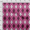 thumbnail image 2 of oneOone Cotton Poplin Pink Fabric Argyle Check Sewing Craft Projects Fabric Prints By Yard 56 Inches Wide, 2 of 4