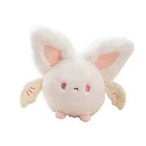 XUYAN 7.87" Bat Plush Toy for Table Display Halloween Bat Plush White/black Cartoon Bat Plushies Ornament PP Cotton Stuffed for Halloween Bedroom Room for Girls Boys