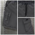 thumbnail image 4 of SBYOJLPB Men's Shorts Solid Color Cargo Shorts Outdoor Sports Multi Pocket Short Pants, 4 of 4