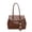 brown, variant on Vintage Oil Wax PU Tote Bag for Women, Korean Style, Contrast Stitch, Metal Buckle, Large Capacity, Daily Commute Shoulder Handbag Underarm Bag (13.8"x9.8"x4.3", 1.83lb)
