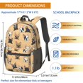 thumbnail image 3 of French Bulldog Orange Pattern 17" Waterproof Oxford School Backpacks for Teens, S-Shape Padded Straps, for School, Travel, Hiking, Camping, 3 of 5