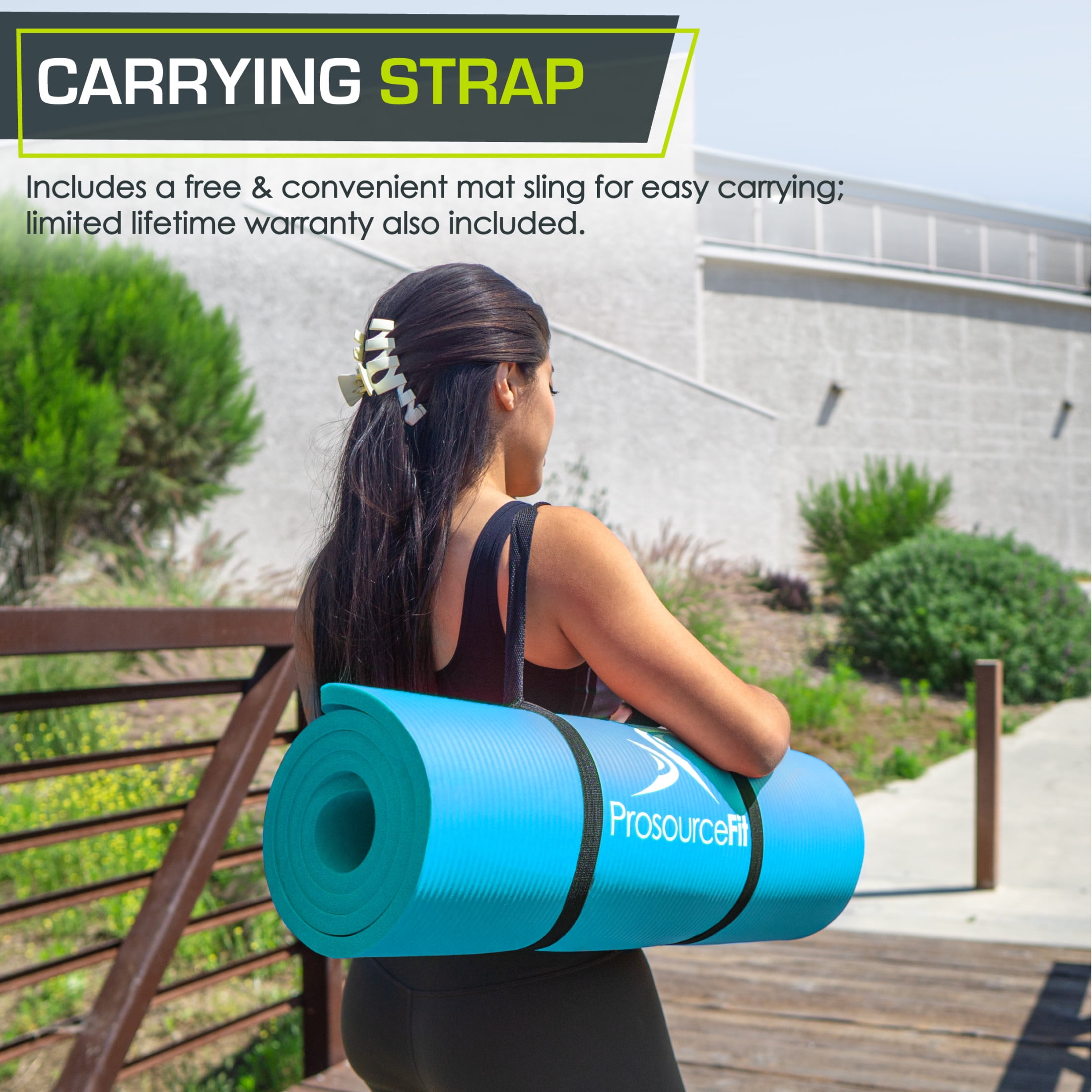 ProsourceFit Extra Thick Yoga and Pilates Mat 1/2-inch or 1-inch Thick for Fitness