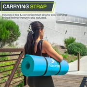 ProsourceFit Extra Thick Yoga and Pilates Mat 1/2-inch or 1-inch Thick for Fitness