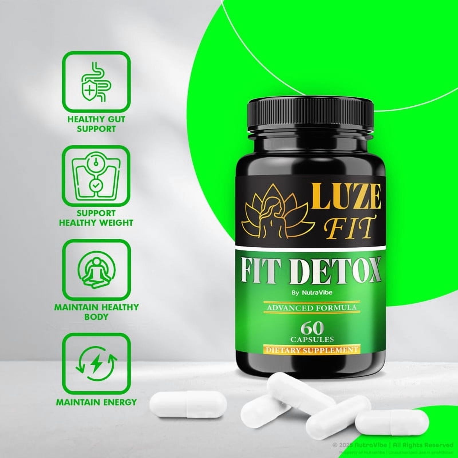 (2 Pack) Luze Fit Detox Capsules – Daily Care Formula with a Clean, Natural Blend to Support Body Goals, Fitness & Vitality | Easy-to-Take LuzeFit Detox Pills for Wellness (120 Capsules)