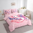 thumbnail image 3 of jejeloiu Cute Axolotl 7-Piece Twin Bedding Sets,Cartoon Mermaid Print Bedding Comforter Set For Girls Teens Reversible, 3 of 8