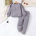 thumbnail image 2 of Gubotare Clothes for Girl Girls Clothes Cute Sweatshirt Casual Outfit for Leggings 2-Piece Fall Outfits Set Size 7-8 (Grey,7-8 Years), 2 of 8