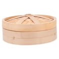 thumbnail image 1 of EeaseCA 1 Set Handmade Bamboo Steamer Kitchen Food Steamer with Lid Cooking Tool, 1 of 7