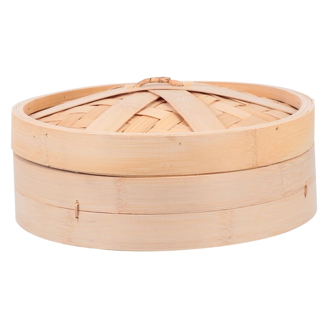 EeaseCA 1 Set Handmade Bamboo Steamer Kitchen Food Steamer with Lid Cooking Tool