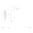 thumbnail image 4 of Rancho Mirage 1 Light Arc Floor Lamp - 86 Weathered Brass finish Matte Black, 4 of 10