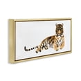 thumbnail image 3 of Stupell Industries Tiger Resting Orange Ink Watercolor Animals & Insects Painting Gold Floater Framed Canvas Art Print Wall Art, 25 x 11, 3 of 9