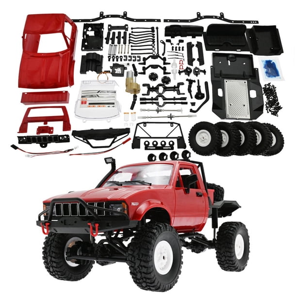 Ounissouiy 1 Juego de camiones modelo de coche RC, automóvil todo terreno para recreativo, rojo Kits de construcción modelo Rojo