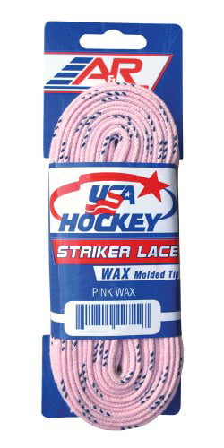 Pink 84-Inch A&R Sports USA Waxed Hockey Laces