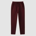 thumbnail image 2 of dmqupv Striped Pants Women Women's Straight Leg Low rise Sweat Pants Wide Leg Sweatpants Drawstring Elastic Low Waist Pants with Pockets Wine,Size for M, 2 of 3
