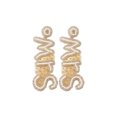 thumbnail image 1 of Pendientes colgantes hechos a mano con cuentas para novia y boda, aretes bohemios con letras para novia, joyería para mujeres y niñas, 1 of 5