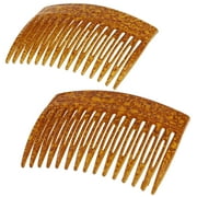 Camila Paris CP2942 French Hair Side Comb, Small Tortoise Shell, French Twist Hair Combs Decorative, Strong Hold Hair Clips for Women Bun Chignon Up-Do Styling Girls Hair Accessories, Made in France