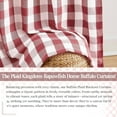 thumbnail image 5 of Red White Buffalo Plaid Full Blackout Curtain Panels 84 Inches Length,Farmhouse Gingham Drapes,Thermal Insulated Window Treatment for Bedroom Living Room,Rod Pocket Back Tabs,40" Wx84 Lx2, 5 of 6