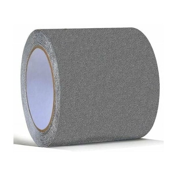 Cinta antideslizante para interiores y exteriores, fácil de usar, antideslizante, color gris, adhesivo abrasivo fuerte de alta calidad, perfecto para múltiples superficies, escalones, rampas,
