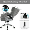 thumbnail image 6 of Gymax High Back Big & Tall Office Chair Adjustable Swivel w/Flip-up Arm Grey, 6 of 10