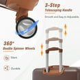 thumbnail image 3 of EUROCO 3 Piece Luggage Sets,Hardside Expandable Lightweight Suitcase with TSA Lock,Cosmetic Case and Spinner Wheels,Carry on Travel Luggage(20"/28"),Brown, 3 of 10