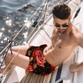 thumbnail image 2 of luoweisi Men's Beach Shorts Quick Dry Swim Trunks with Mesh Lining Rose M, 2 of 5