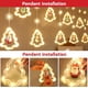 thumbnail image 3 of Luces navideñas para ventanas YUANXCMXG Decoración Luces de cortina 10 pies 3D interiores exteriores, 3 of 5