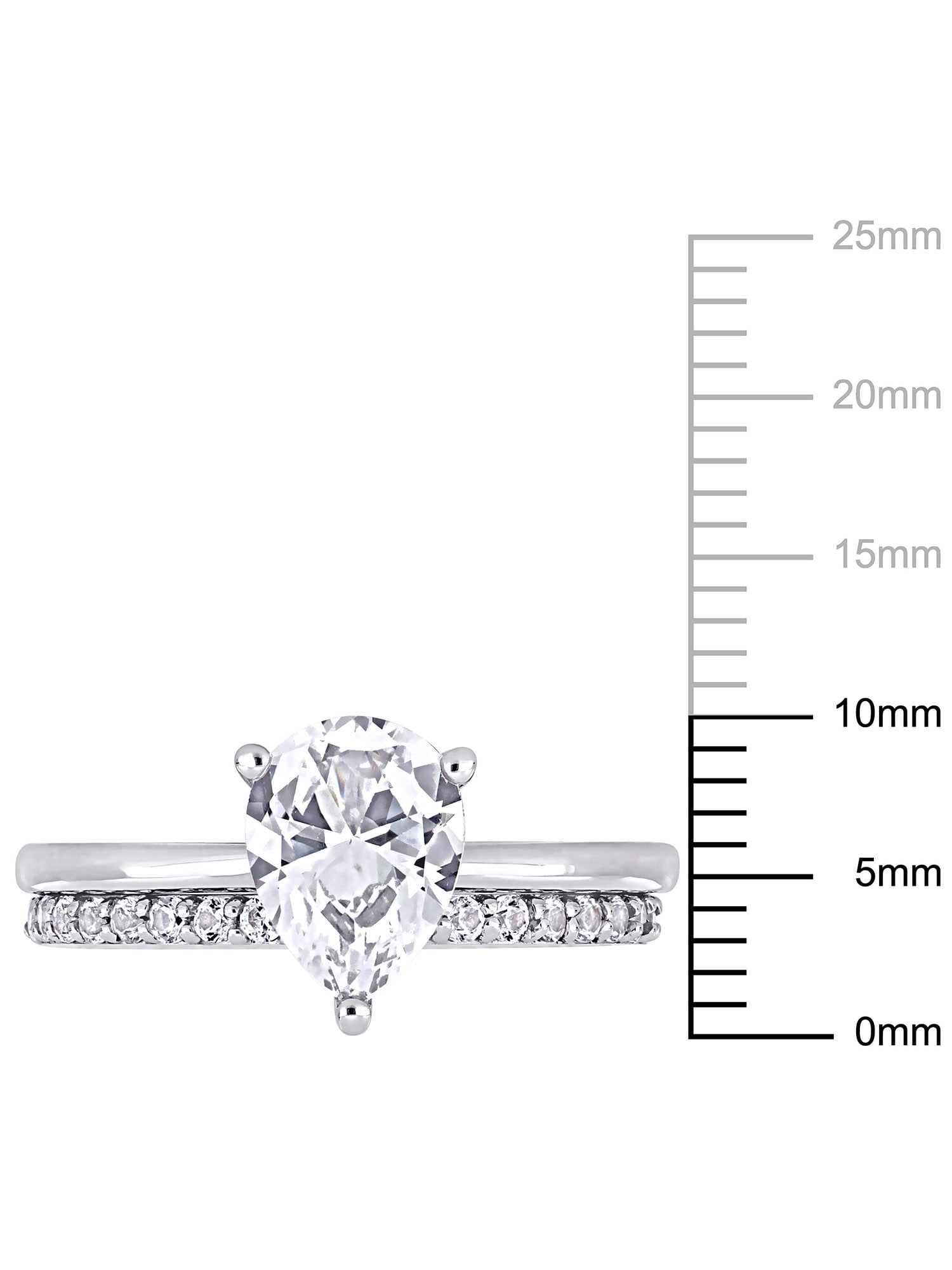 Everly Women's Sapphire 10k White Gold Bridal Set