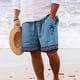 thumbnail image 1 of Pantalones cortos de playa de verano para hombre, Shorts suaves transpirables de gran tamaño, 3D, vacaciones diarias informales, artículos de viaje hawaianos Fivean unisex, 1 of 2