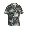 thumbnail image 2 of Balery Cute Sloth Print Men's Hawaiian Shirts Short Sleeve Beach Shirt Relaxed Fit Vacation Button Down Shirts-, 2 of 9