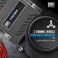 thumbnail image 4 of Banda ICEX802 1100 watts 1 Channel Max at 2 Ohm Car Audio Amplifier with Bass Boost Highpass Filter & Low Pass Filter, 4 of 7