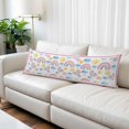 thumbnail image 2 of Rainbow Sunshine Body Pillow Cover 20 x 54 Inch Decorative Pillow Cover Rainy Cute Pink Border Lumbar Pillowcase Seasonal Rectangle Cushion Case for Couch Sofa Bed Living Room, 2 of 9