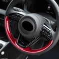 thumbnail image 4 of Car Glossy Black Steering Wheel Panel Cover Trim Decoration Frame Sticker For Aqua Yaris Sienta 202, 4 of 5