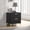 Black, variant on Rectangular Drawer Nightstand with 2 Drawers | Bedroom Use, Keeps Garments and Bed Linens Organized | Wood with Dovetail Joints and Gold Accents | Overcomes Bedroom Storage Disarray