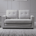 thumbnail image 5 of ZAFLY 2 in 1 Convertible Loveseat, Sleeper Sofa Bed, Floor Couch for Small Space - Light Grey, 5 of 6